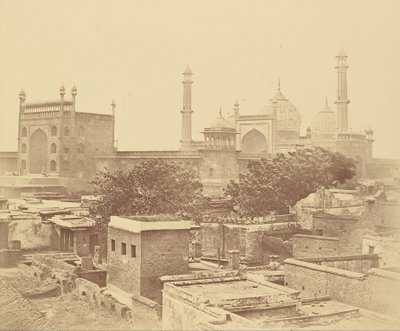 Ingresso alla Grande Moschea di Jumma Musjid a Delhi da Felice Beato